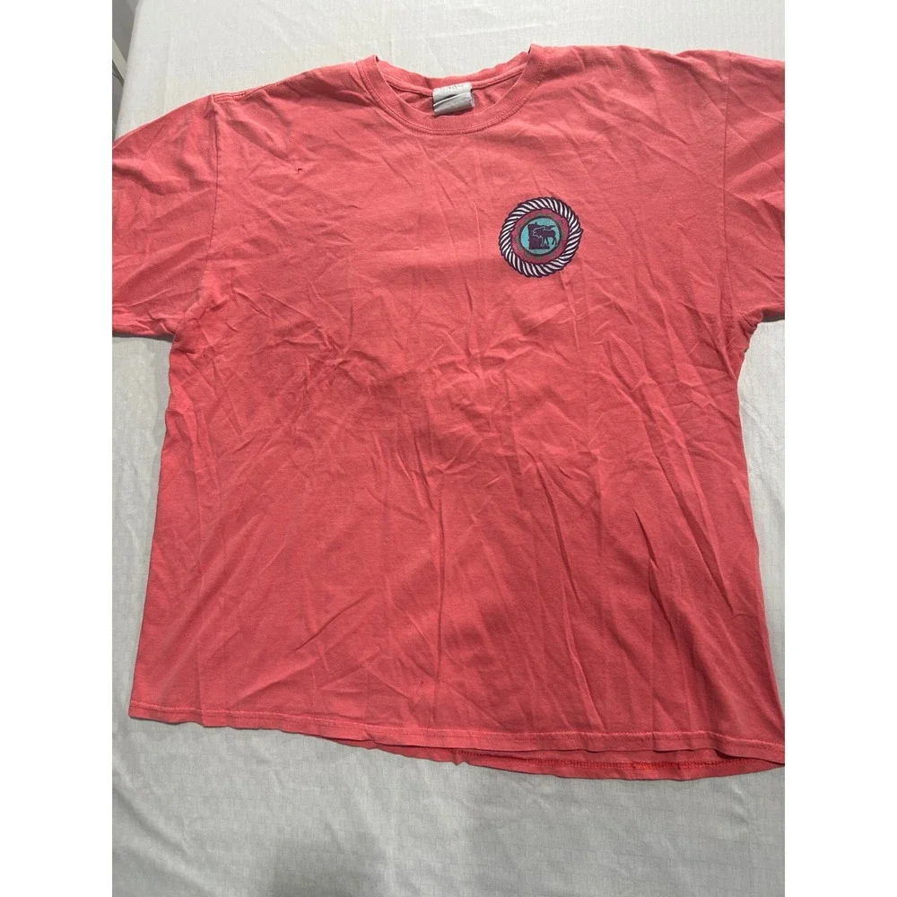 Minnesota State Graphic T-Shirt‎ Coral Pink Short Sleeve Crew Neck Tee